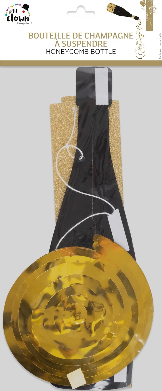P'tit Clown Re22845 bottiglia champagne oro appendere