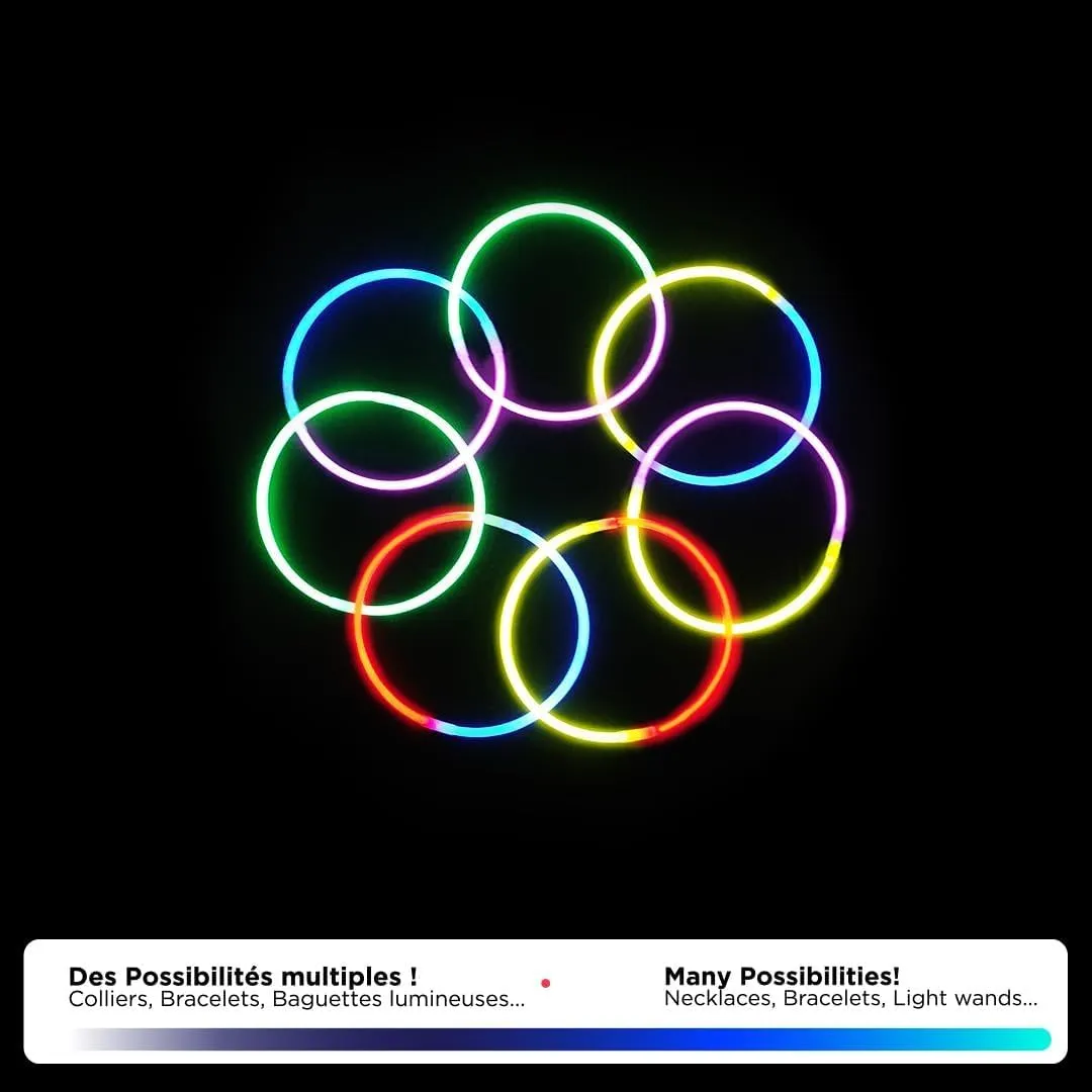 P'tit Clown 14700 Braccialetti Luminosi 20 Cm 50 Pezzi Assortiti