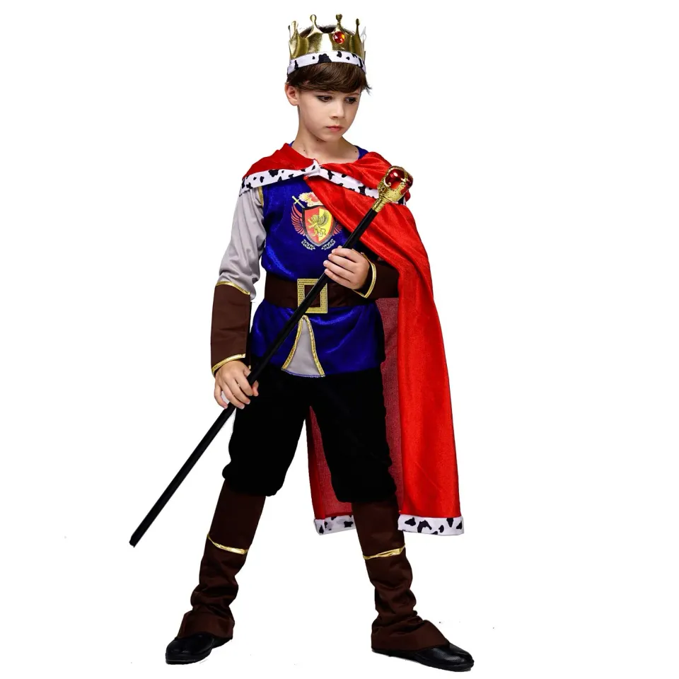 SEA HARE Re Medievale Deluxe costume ragazzo 4-6 anni