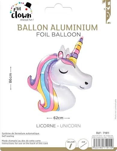 P'tit Clown unicorno palloncino alluminio compleanno