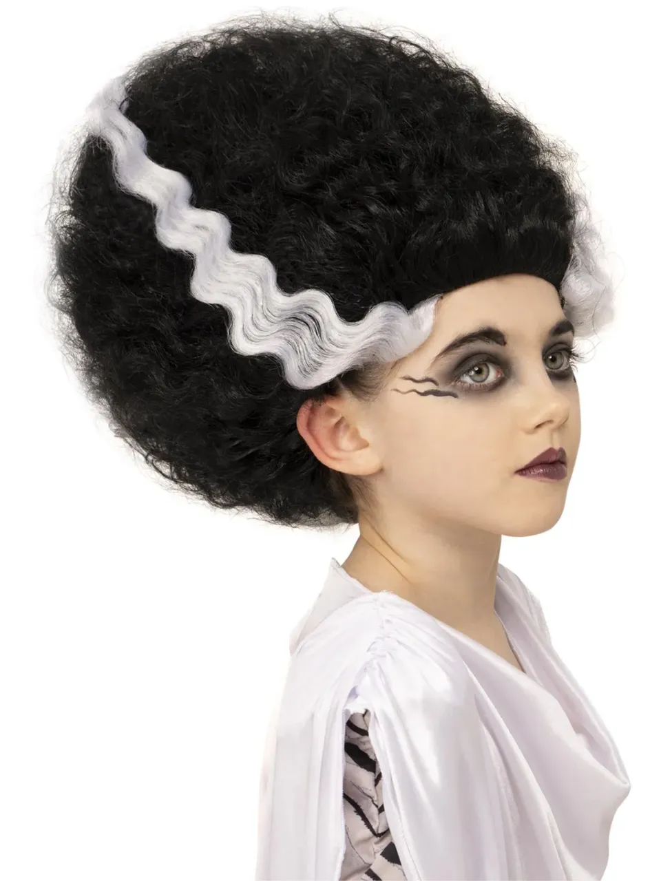 Smiffys Bride of Frankenstein parrucca bimba nera