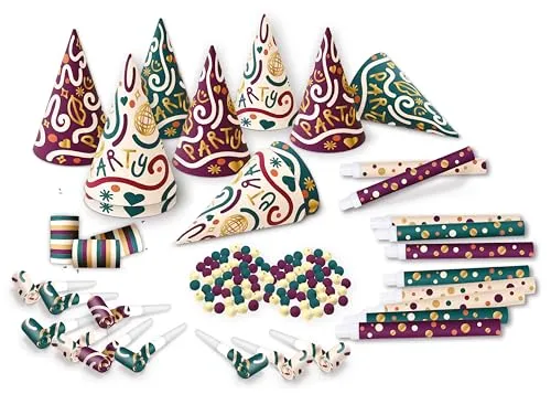 P'tit Clown 23444 Kit Cotillons festa 10 persone multicolore