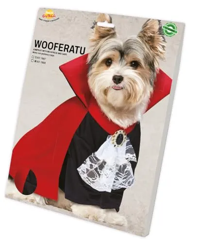 Fiestas Guirca Wooferatu costume cane vampiro S con mantello