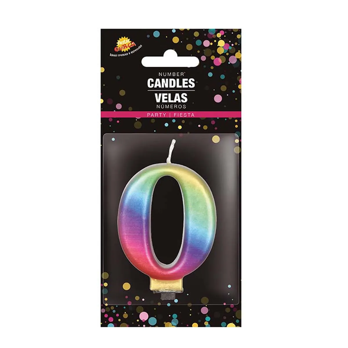 Guirca Candela Numero Torta Multicolore 8 cm