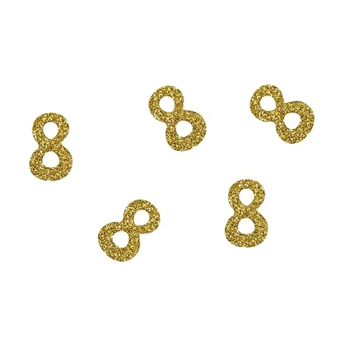 P'tit Clown coriandoli carta glitter oro numero 8 50 pezzi