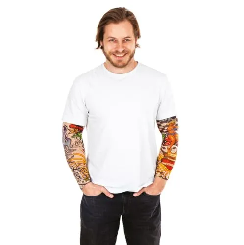 P'tit Clown 18590 maniche tatuaggio adulto 42 cm multicolore