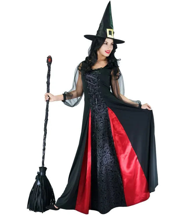 SEA HARE Costume Strega Donna S Vestito con Cappello Nero