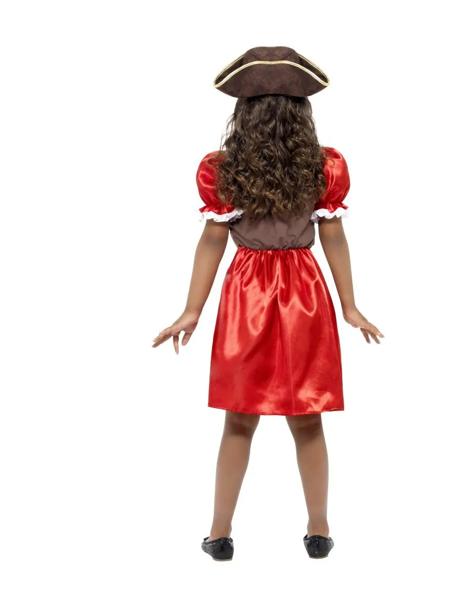 Smiffys Girls Pirate Captain costume pirata bambina 4-6 anni rosso