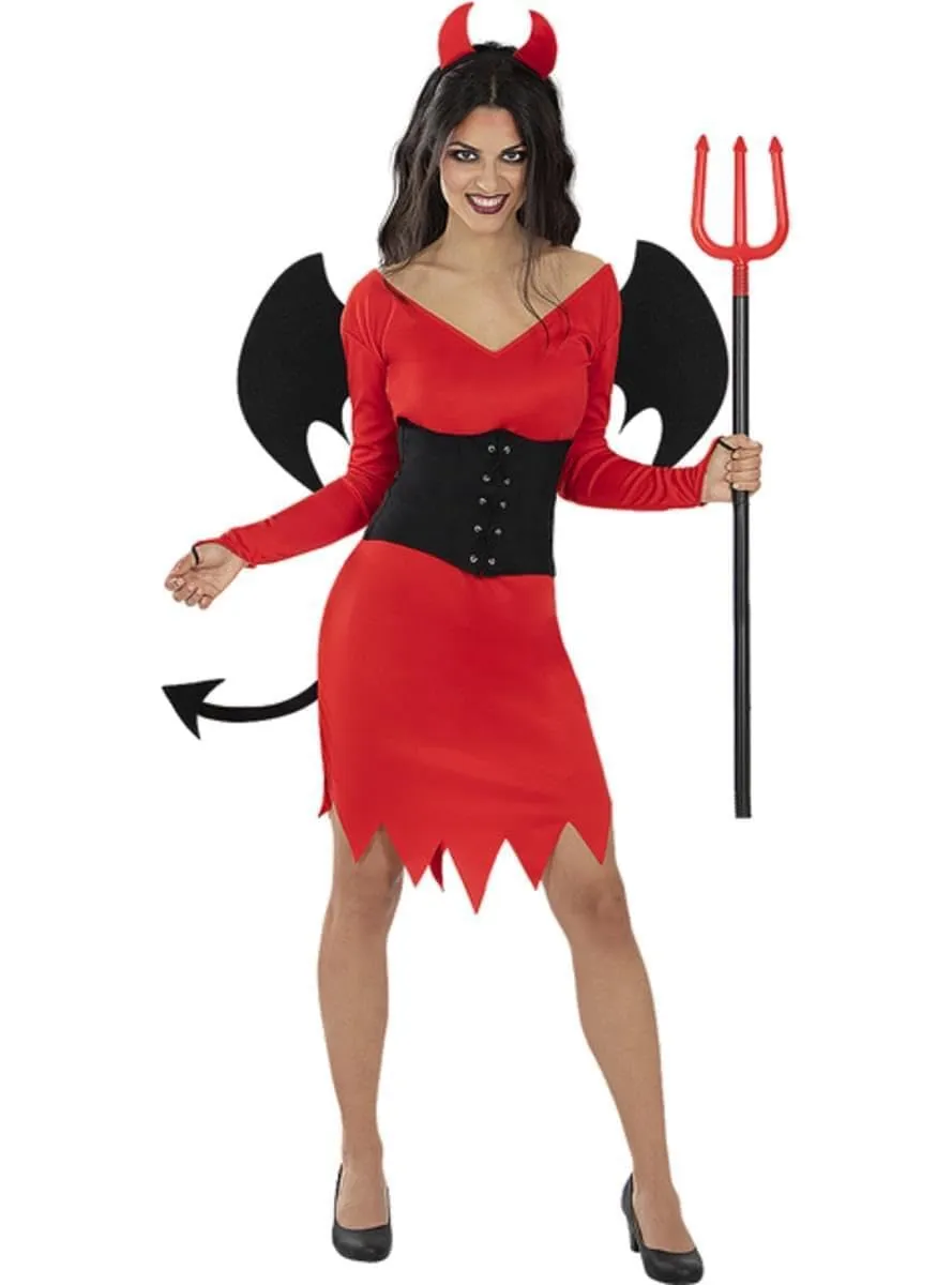 Funidelia Diavolessa costume donna S rosso