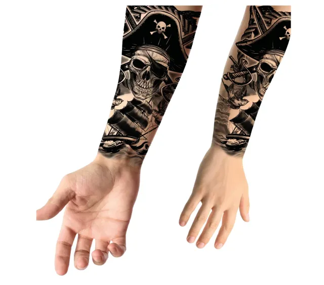 Fiestas Guirca Tatuaggio Pirata Nero Adesivo Temporaneo