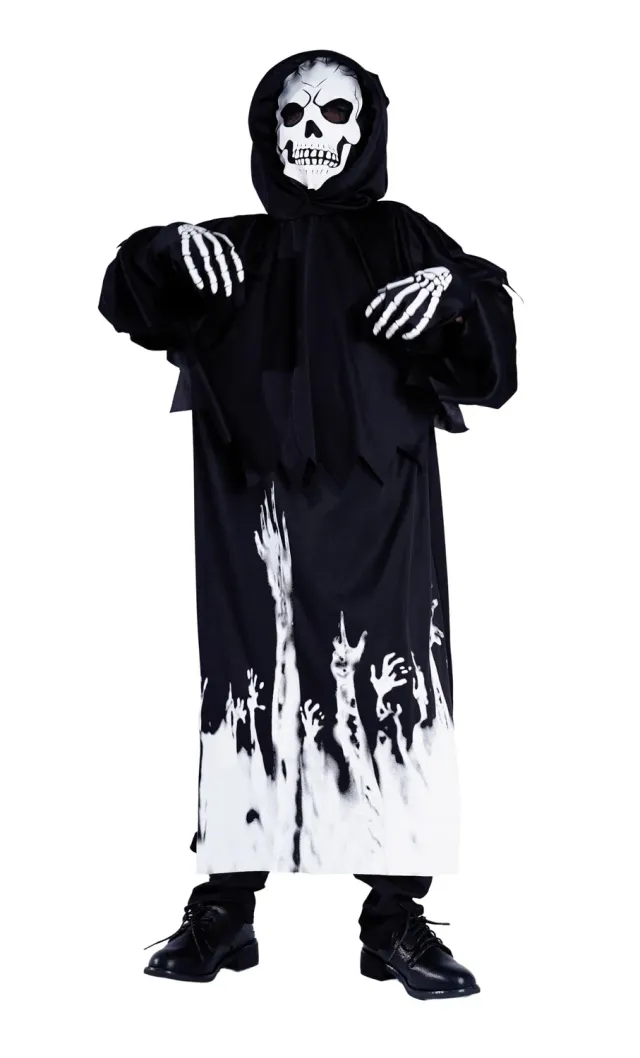 P'tit Clown costume scheletro bambino fosforescente Halloween