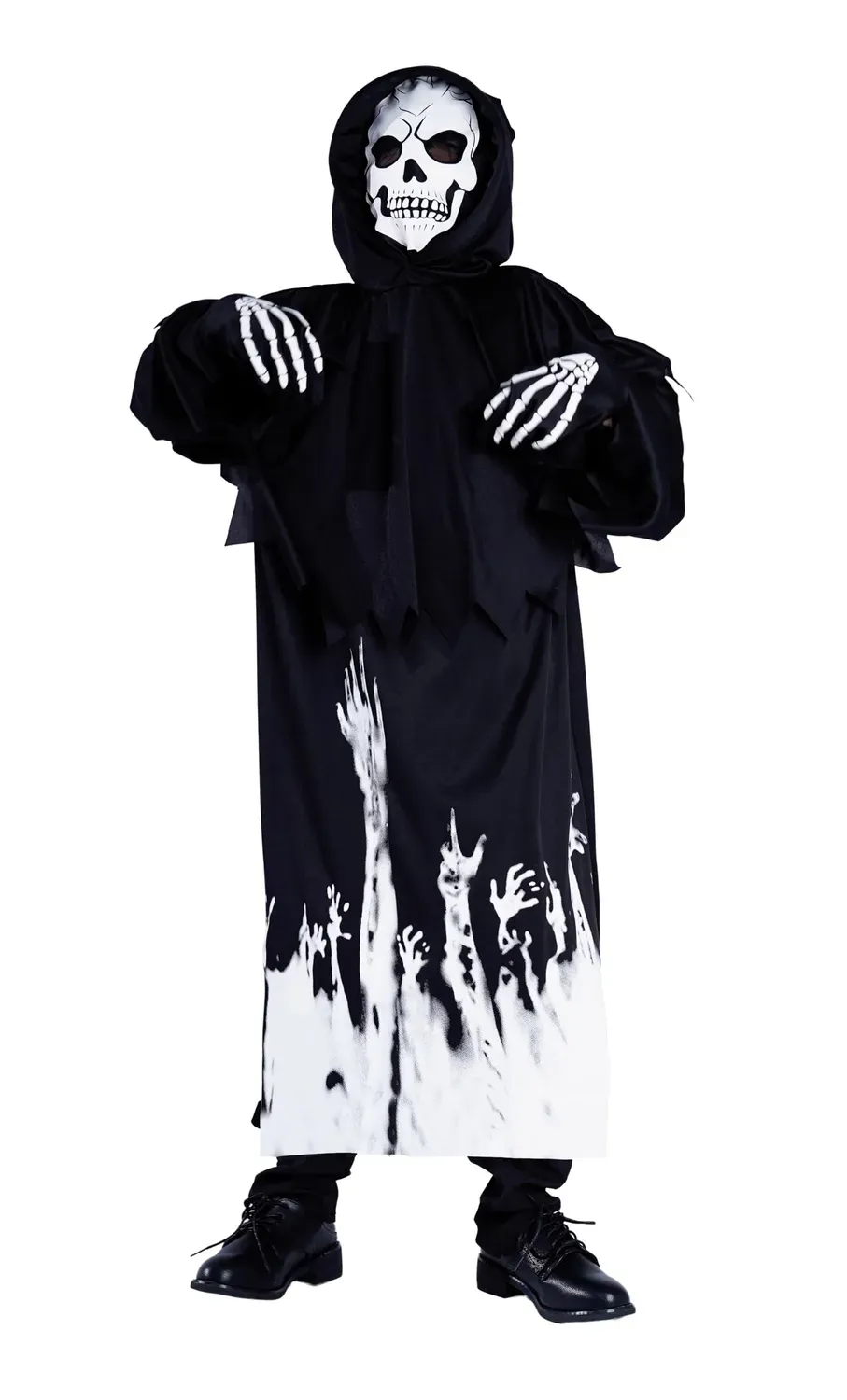 P'tit Clown costume scheletro bambino fosforescente Halloween