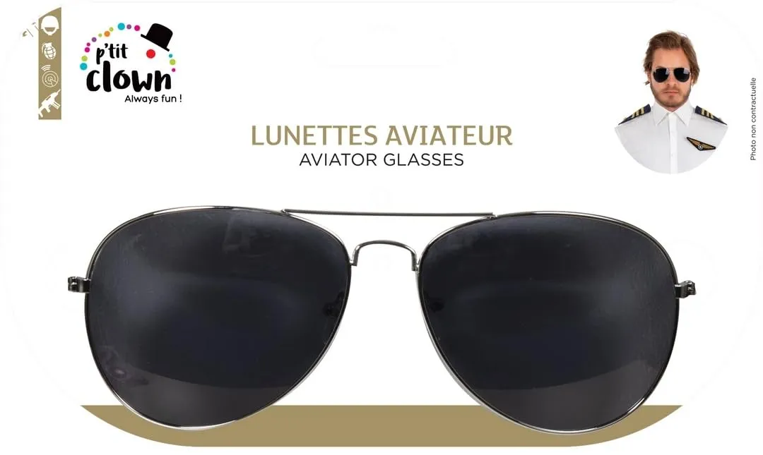 P'tit Clown 25971 occhiali aviatore metallo adulto
