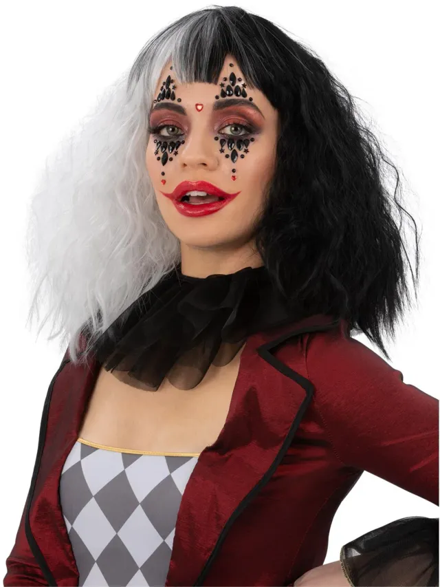 Smiffys Clown Face Jewels gioielli viso adesivi