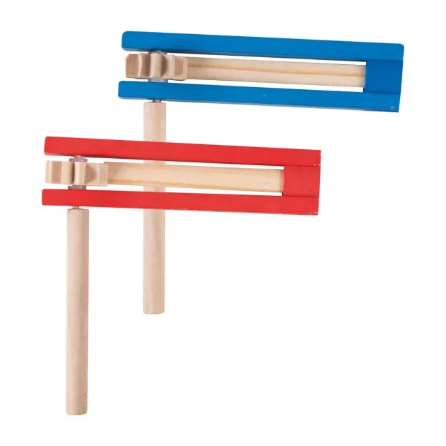 P'tit Clown 22396 Raganella Legno Tricolore tifoso