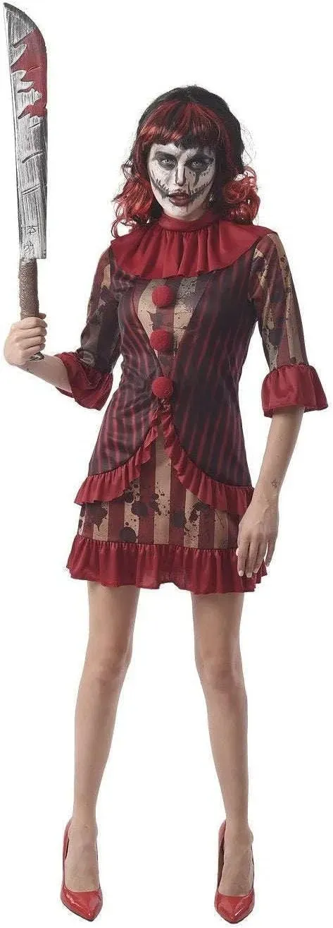 P'tit Clown Clown Diabolico costume adulto L-XL rosso