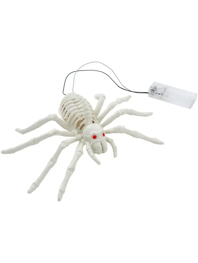 Smiffys Spider ragno luminoso bianco occhi rossi 23 cm