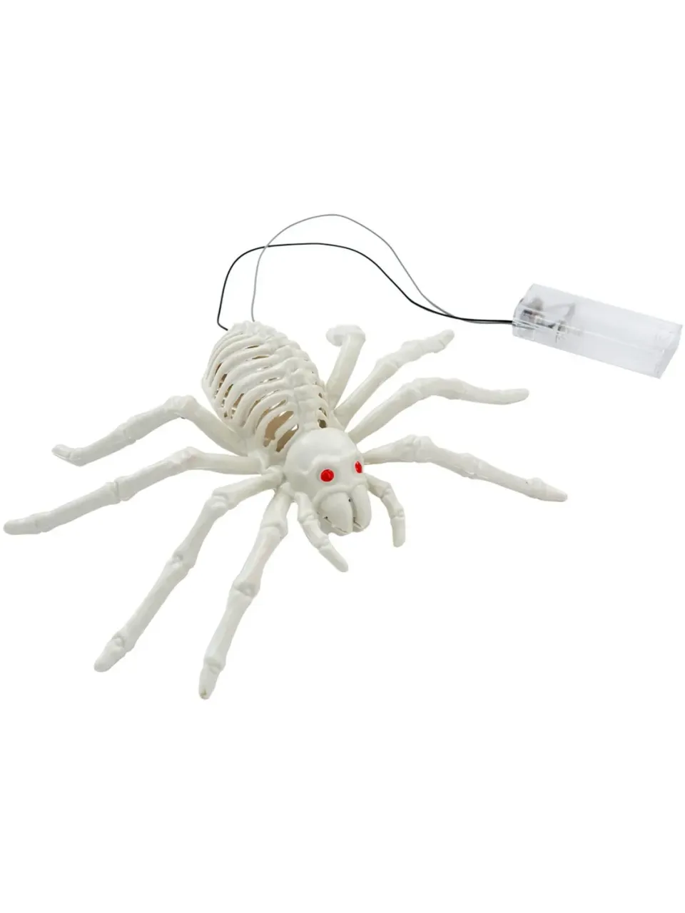 Smiffys Spider ragno luminoso bianco occhi rossi 23 cm