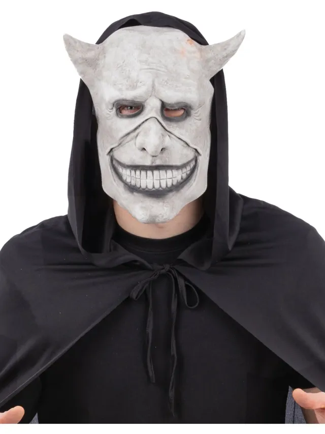 Smiffys Smiling Devil maschera diavolo lattice adulto grigia
