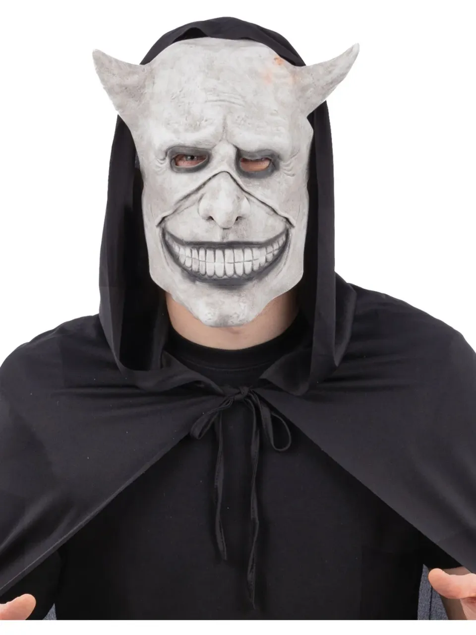 Smiffys Smiling Devil maschera diavolo lattice adulto grigia