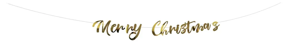 P'tit Clown ghirlanda Merry Christmas oro 2 m