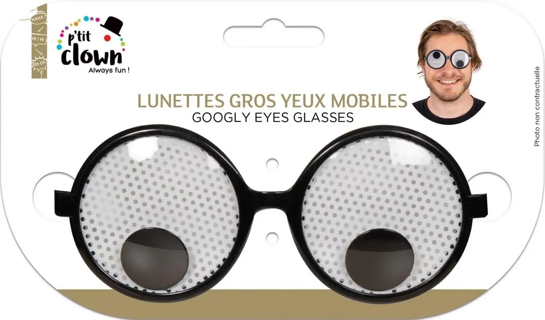 P'tit Clown re21183 occhiali grandi occhi mobili adulto