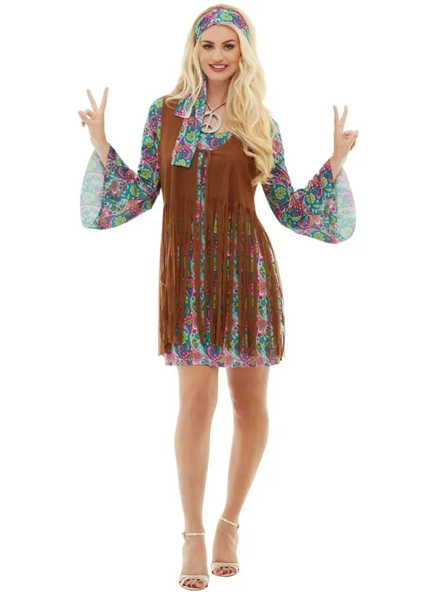 Funidelia Hippie Anni 60 costume donna 4XL multicolore