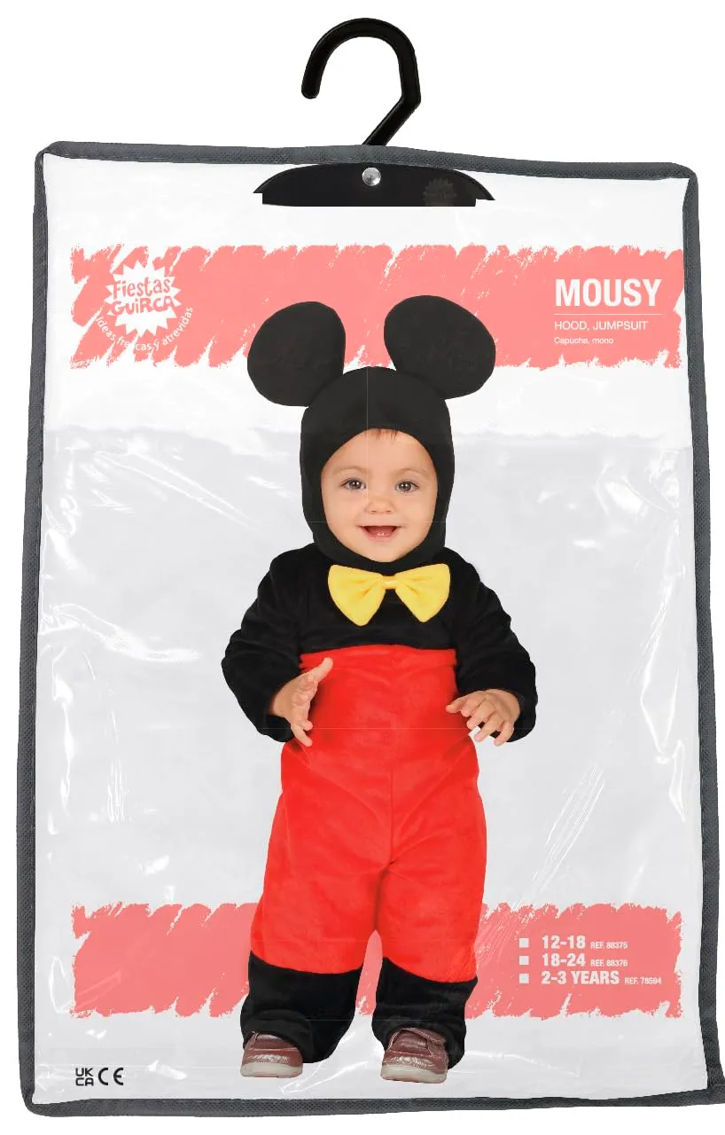 Guirca Topo Costume Bambino 18-24 Mesi Flanella