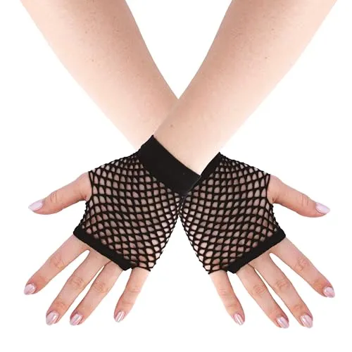 P'tit Clown 90313 guanti rete neri donna taglia unica