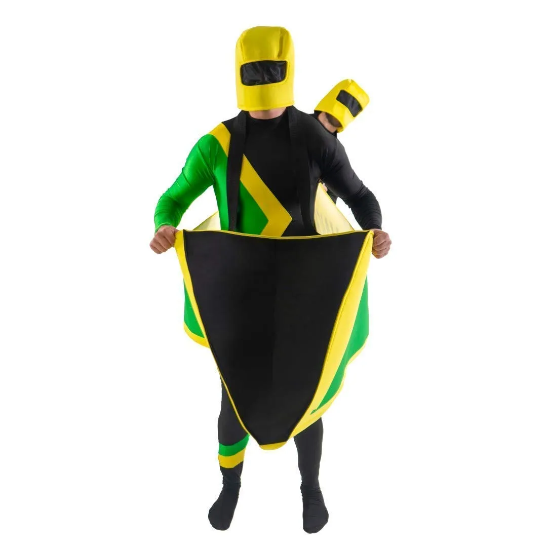 Bodysocks Cool Runnings Bobsled costume taglia unica elasticizzato