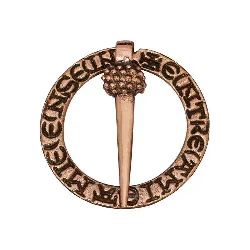 La Bottega di Merlino Spilla Circolare Medievale Bronzo 6 cm