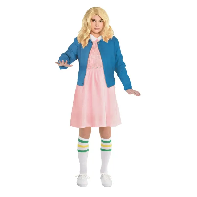 Smiffys Eleven Costume bambina rosa azzurro 8-10 anni