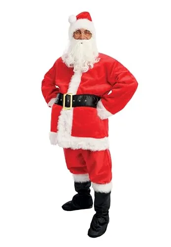 P'tit Clown costume Babbo Natale adulto pelliccia con accessori