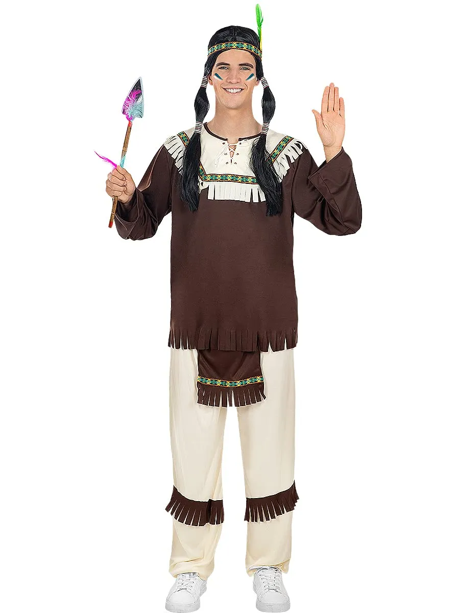 Funidelia Costume Nativo Uomo Marrone Taglia S per Carnevale