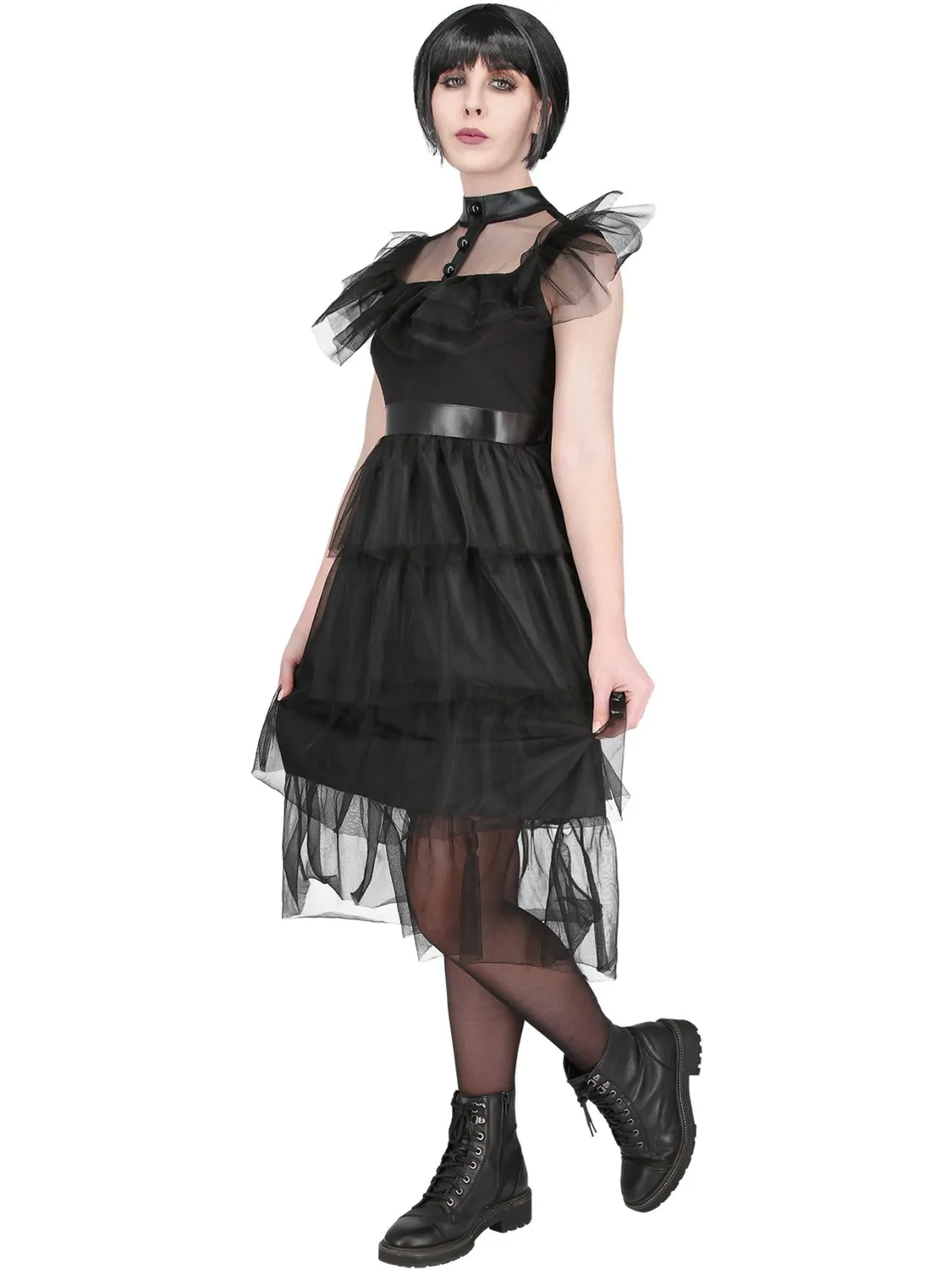 Smiffys Gothic Prom costume donna L nero