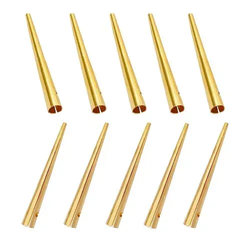 La Bottega di Merlino Set 10 Puntali lacci ottone massiccio