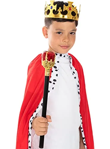 Funidelia Re Mantello Bambino Rosso Medievale