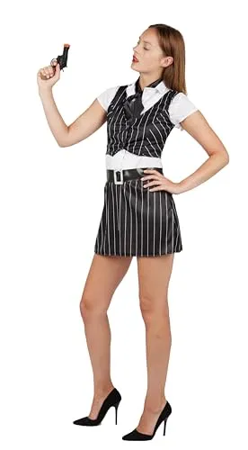 P'tit Clown Gangster Donna Costume L-XL Anni 20