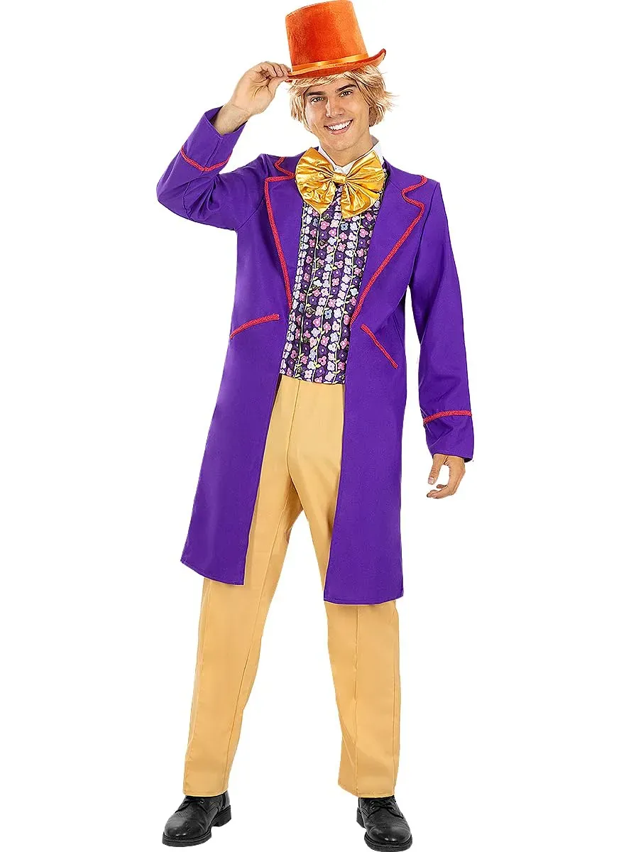 Funidelia Willy Wonka Costume uomo viola fabbrica cioccolato
