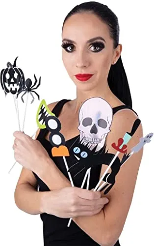 P'tit Clown Halloween kit photobooth 10 pezzi asta plastica