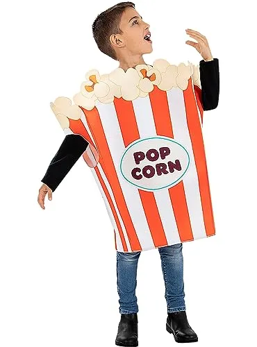 Funidelia Popcorn costume bambini 3-6 anni bianco cibo