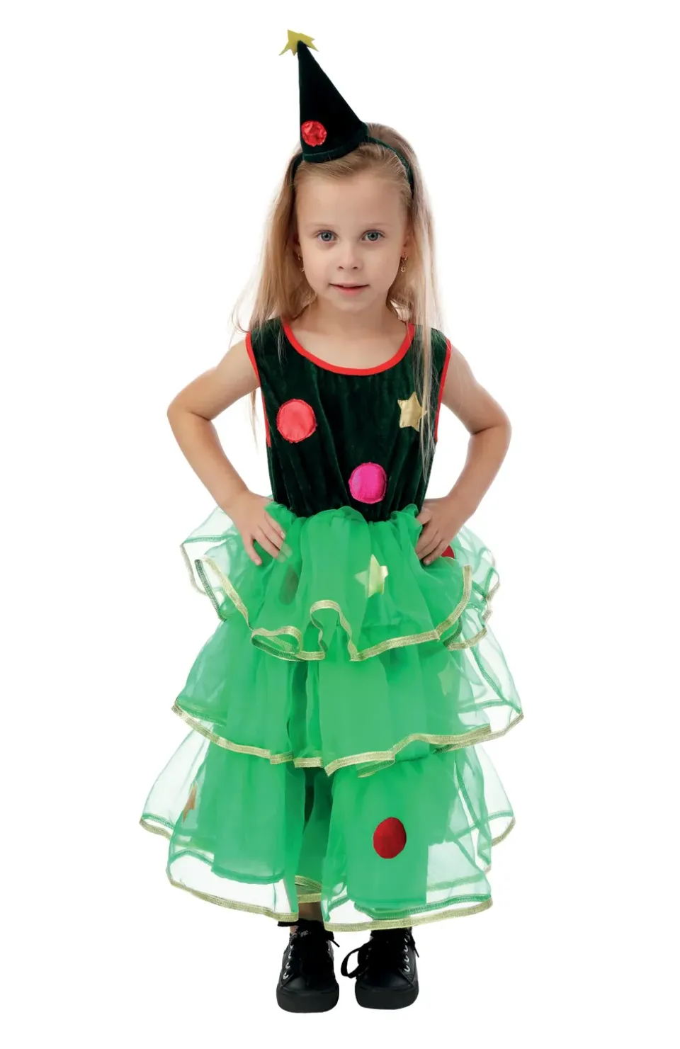 P'tit Clown Albero Natale Costume Bimba 5-6 anni verde