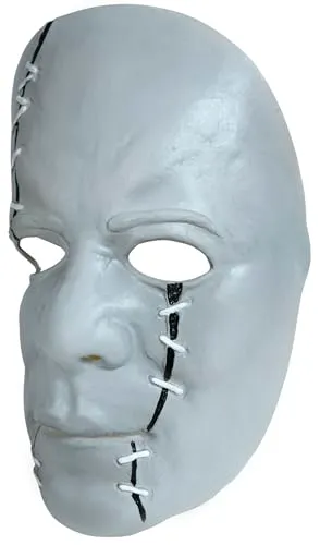 Guirca Faccia Cucita maschera adulto lattice bianca