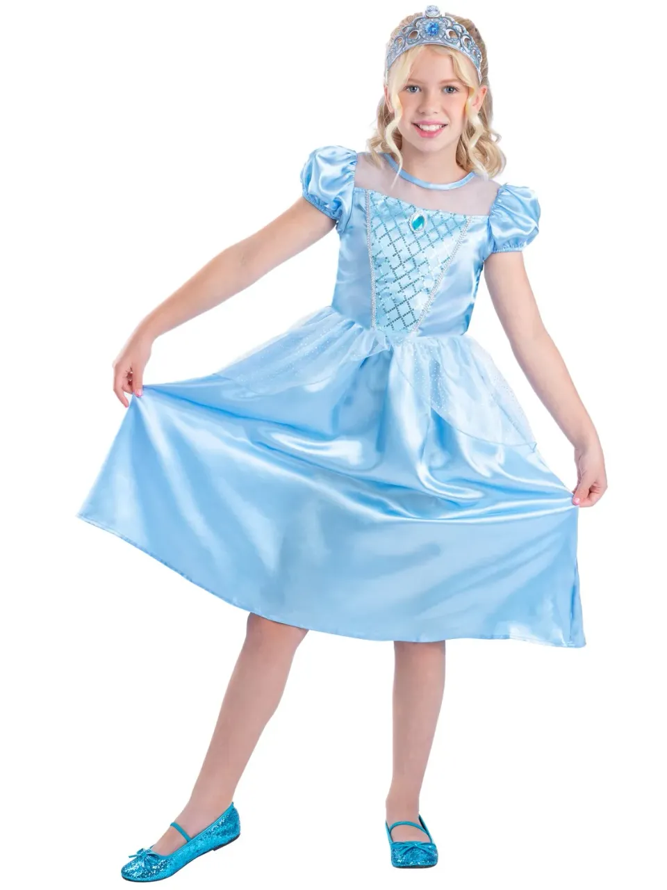 Smiffys Lost Slipper Princess costume bambina azzurro 7-9 anni