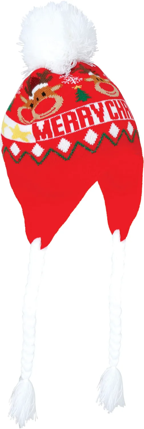 Fiestas Guirca cappello renna rosso Merry Christmas costume