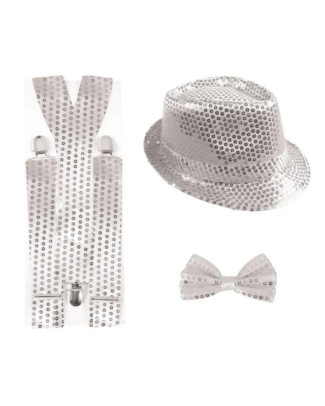 P'tit Clown 66680 Set Accessori Argento Costume Adulto