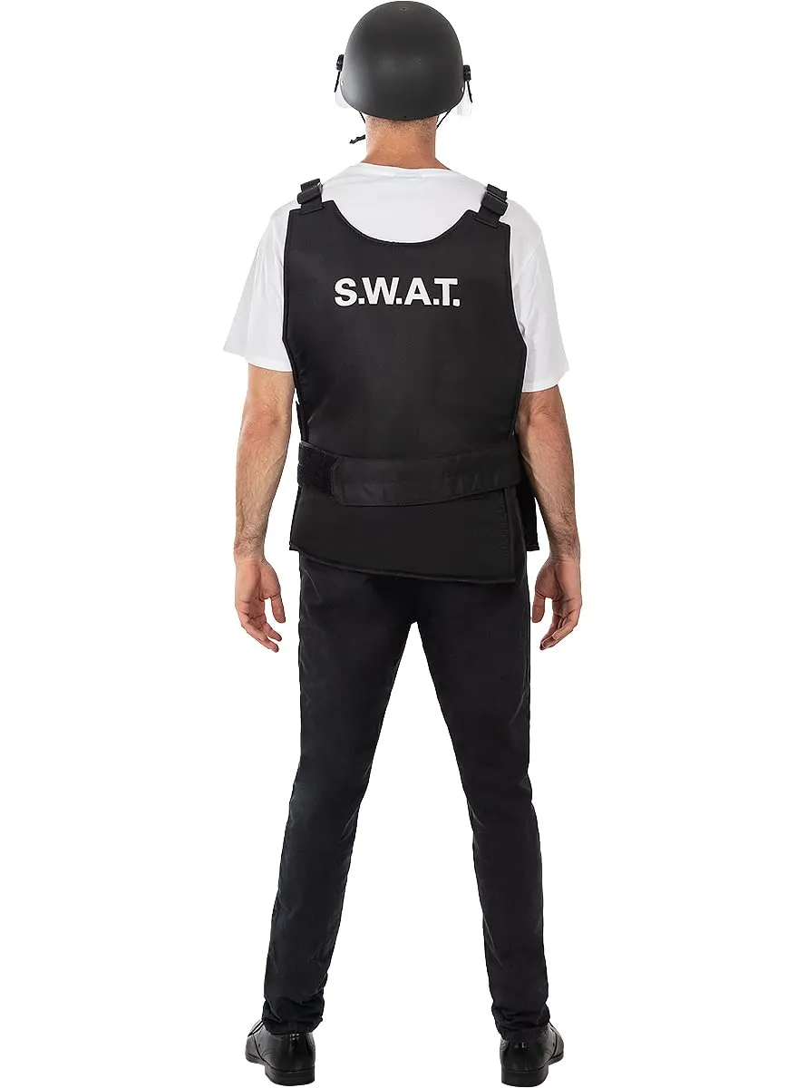Funidelia SWAT gilet uomo nero agente polizia