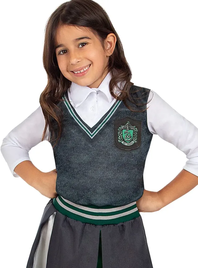 Funidelia Harry Potter Serpeverde maglietta bambina 5-6 anni grigia