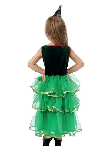 P'tit Clown Albero Natale Costume Bimba 5-6 anni verde