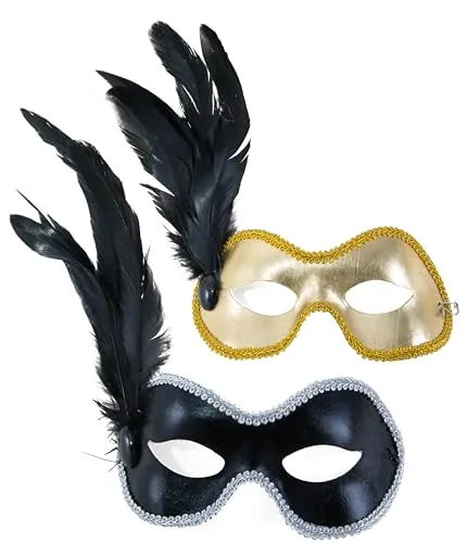 P'tit Clown Lupo maschera donna con piume